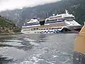 El AIDAmar en Geiranger