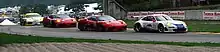 Cuatro GT2 en las 500 Millas de Road America de 2007.