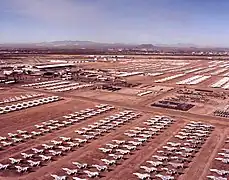 Aviones estacionados, año 2007.