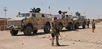 Tres ejército alemán ATF Dingos en Afganistán.