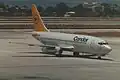 El avión accidentado fotografiado en junio de 1986.