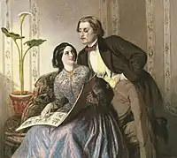 Una pareja de moda, 1856.