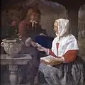 Una chica recibiendo una carta, por Gabriel Metsu