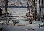 George Wesley Bellows, Mañana nevada--Río Hudson, 1910