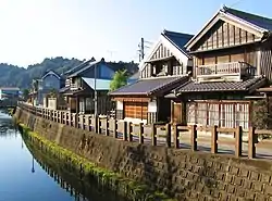 Vista del casco histórico de Sawara (佐原本町 Honchō Sawara) del período Edo