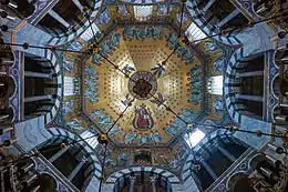 Interior de cúpula de la catedral de Aquisgrán