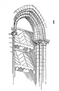 Dibujo de tornavoz, grabado de la voz «Aba-sons», del Dictionnaire raisonné de l'architecture française du XIe au XVIe siècle (1856), de Eugène Viollet-le-Duc