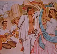 Mural en el Palacio de gobierno en Acapulco, en Guerrero.