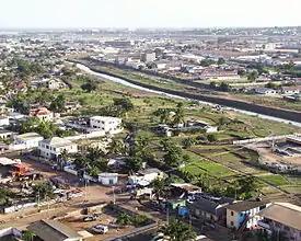 View of Acra, Ghana from above.