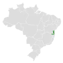 Distribución geográfica del graveteiro.