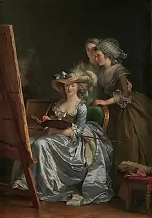 Adélaïde Labille-Guiard, Autorretrato con dos pupilas, Marie-Gabrielle Capet y Marie-Marguerite Carreaux de Rosemond 1785, Metropolitan Museum of Art