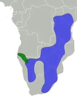 Mapa de distribución: