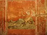Personificación de la divinidad fluvial del río Sarno. Fresco romano de Pompeya, localidad de Moregine, IV estilo de pintura, año 64.