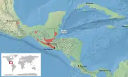 Distribución de A. moreletii en 2008.