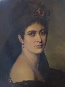 Retrato de la princesa Agnes zu Salm-Salm, miembro de la corte del Emperador Maximiliano