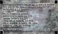 Placa en recuerdo de los alcaldes de la Familia Huerta.