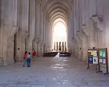 Interior de la iglesia del monasterio de Alcobaza.