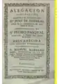 ALEGACION APOLOGETICA CONTRA EL LICENCIADO DON JVAN DE FERRERAS, CVRA DE LA PARROQUIAL DE SAN Andrès de Madrid, SOBRE SU IMPERTINENTE DUDA DE SI SAN PEDRO PASQVAL MARTYR, Y OBISPO DE JAEN fue Religioso, DESVANECIDA CON SOLIDOS FVUNDAMENTOS POR EL REVERENDO PADRE MAESTRO Fray MANVEL MARIANO RIBERA , EX-PROVINCIAL DE LA DE Aragon, Examinador Synodal de la Diocesi de Barcelona, y Cronista General de el Real, y Militar Orden de Nuestra Señora de la Merced, Redencion de Cautivos. Barcelona. Por IOSEPH TEXIDÒ, Impressor del Rey Nuestro Señor, Año de 1720. Portada.