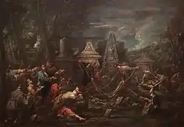 Alessandro Magnasco, Funerales judíos, Génova, alredador de 1720, óleo sobre lienzo, 87 x 117 cm, depósito del Museo del Louvre, París.
