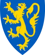 León Ruteno en el escudo de armas del Principado de Galicia-Volinia (Reino de Rutenia) (siglos XIII a XIV).