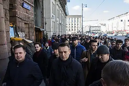 Navalny en Moscú,26 marzo 2017