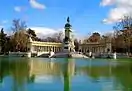 Monumento a Alfonso XII y estanque, Parque del Buen Retiro