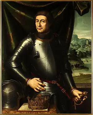 Retrato de Alfonso V de Aragón (1557) de Juan de Juanes (Museo de Zaragoza)