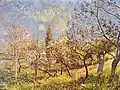 Huerto en primavera, de Alfred Sisley