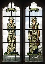María y Marta de Edward Burne-Jones en Todos los Santos, Preston Bagot
