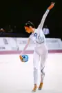 Almudena con la pelota en Budapest (1999).