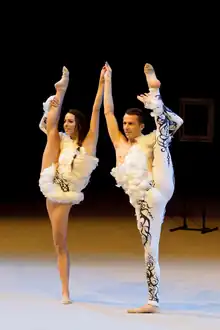 Almudena Cid y Rubén Orihuela. Euskalgym 2014.