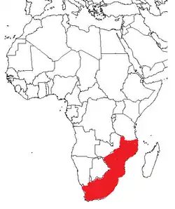 Distribución de Aloe arborescens