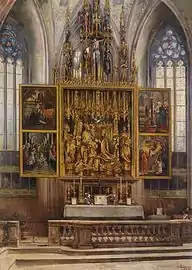 El llamado Pacher-Altar, retablo de St. Wolfgang im Salzkammergut de Michael Pacher(1471).