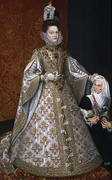 Retrato de La infanta Isabel Clara Eugenia y Magdalena Ruiz, de Alonso Sánchez Coello (c. 1585), Museo del Prado, Madrid