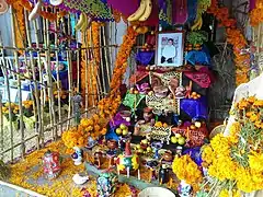 Altar otomí en Actopan (2017).