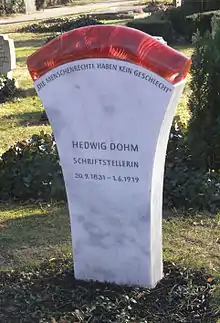 Tombe de Hedwig Dohm