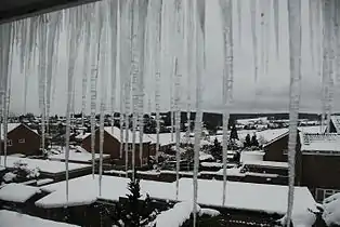 Carámbanos en Alton Hampshire, Inglaterra, el 10 de enero de 2010.