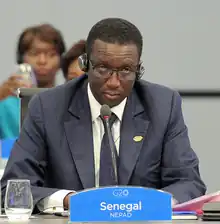 Senegal SenegalAmadou Ba, ministro de economía, en representación de la Nueva Asociación para el Desarrollo Económico de África