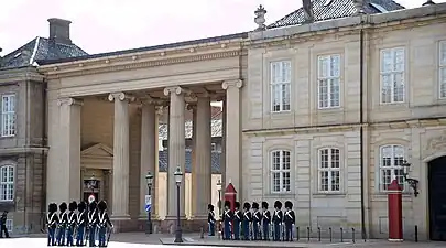 Columnata del palacio de Amalienborg (1794-1795), de C. F. Harsdorff