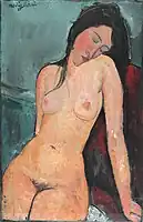 Amedeo Modigliani, Female Nude Sitting, 1916