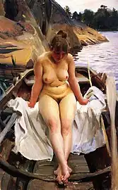 Mujer en el barco, 1917.