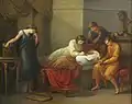 Virgilio escribiendo su Epitafio en Brundisi, 1785