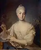 Retrato de Anna Stroganova (1743–1769), c.1758, Museo Estatal Ruso, San Petersburgo