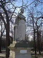 Estatua de Anne de Beaujeu de la serie Reinas de Francia y mujeres ilustres del jardín de Luxemburgo.