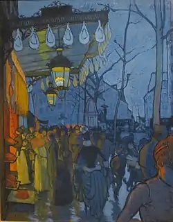 Avenue de Clichy (Las cinco de la tarde) (1887), de Louis Anquetin, Wadsworth Atheneum, Hartford