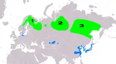 Distribución de Anser fabalis