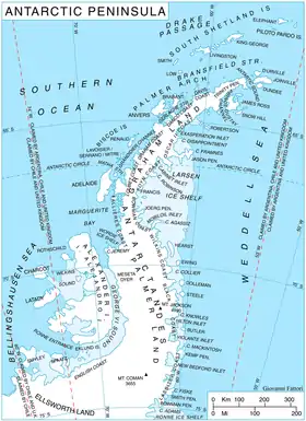 Localización del archipiélago Joinville