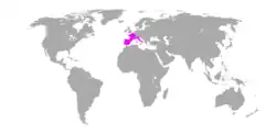 Distribución de Anthocharis euphenoides