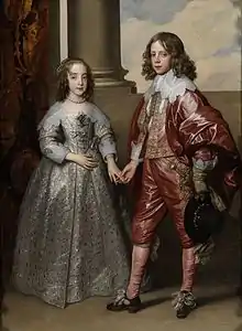 Retrato doble para conmemorar el desposorio de Guillermo y María, por Antoon van Dyck (1640)