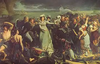 Antoine-Jean Gros, L'embarquement de la duchesse d'Angoulême.